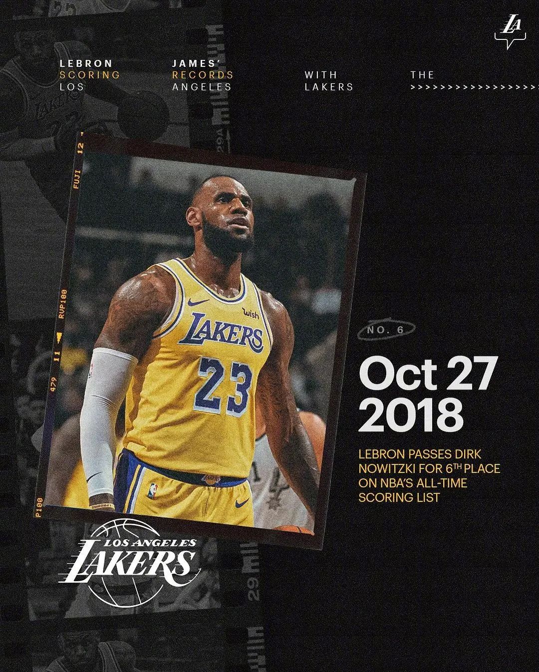 詹姆斯成为NBA历史首位生涯总得分突破40000分的球